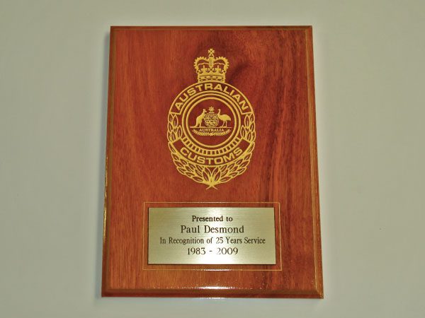 traditional plaque engraving