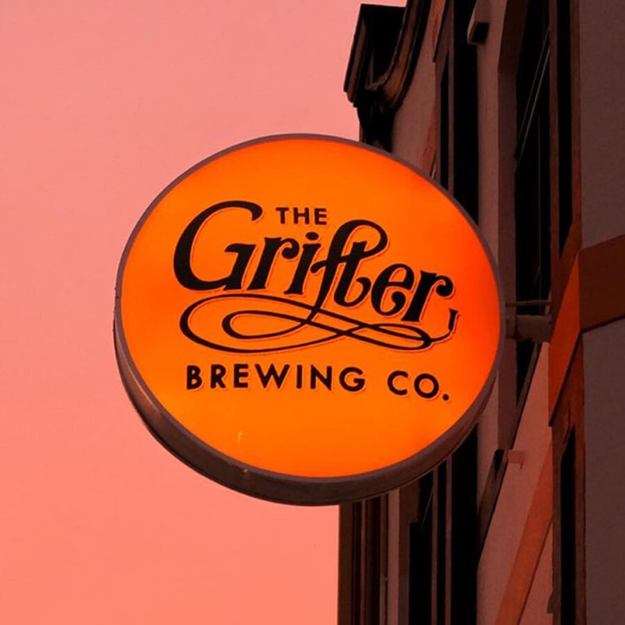 grifter brewing vacuum forming lightbox sign